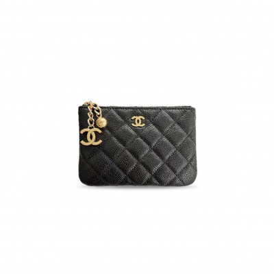 CHANEL CLASSIC GRAINED CALFSKIN ZIPPED CARDHOLDER A69253  (14.5*8.5cm)